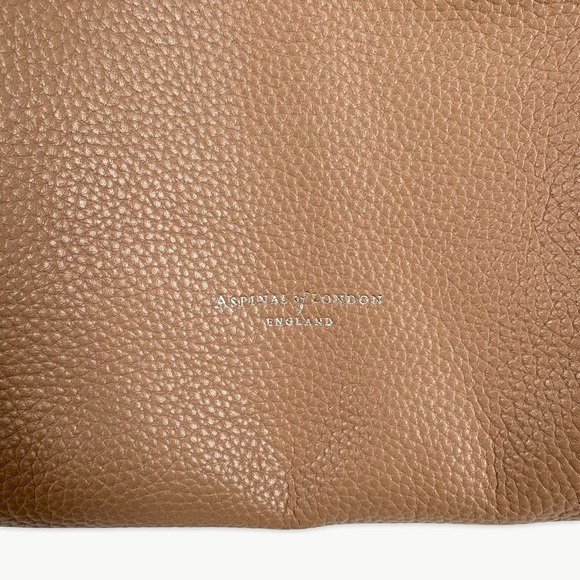 Aspinal of London Pebble Leather Hobo Shoulder Bag | Soft Taupe | Discontinued - Picture 13 of 16